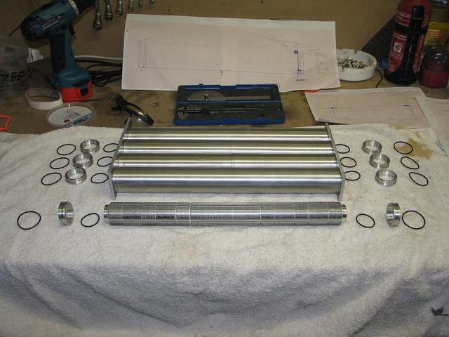 exploded view of the partial intercooler